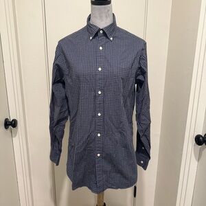 Daniel Cremieux Navy Checkered Button Down Shirt